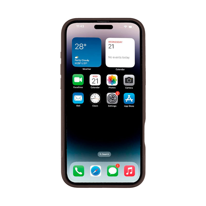 Rixus Mag Carbon With MagSafe For iPhone 16 Pro Max Brown
