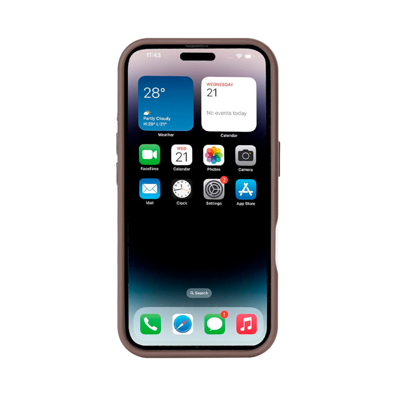 Rixus Mag Carbon With MagSafe For iPhone 16 Plus Brown