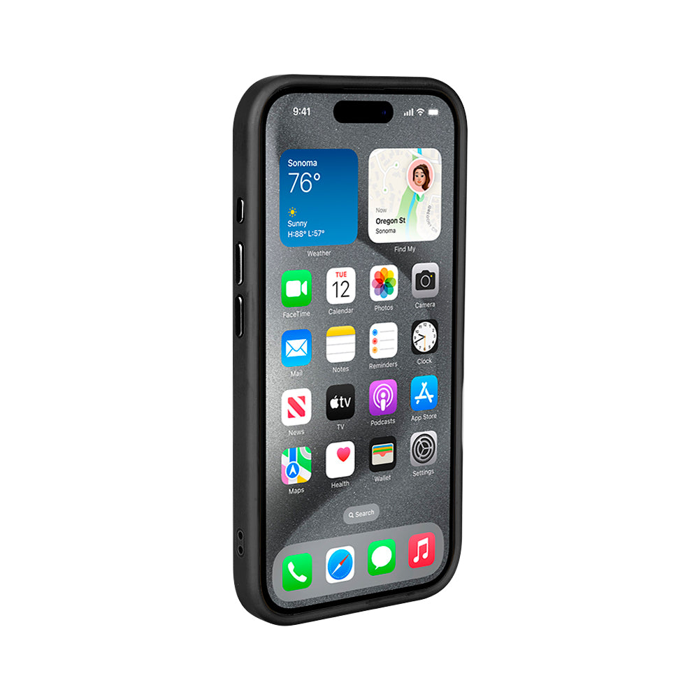 Rixus Mag Carbon With MagSafe Compatible For Apple iPhone 16 Plus Titanium Black