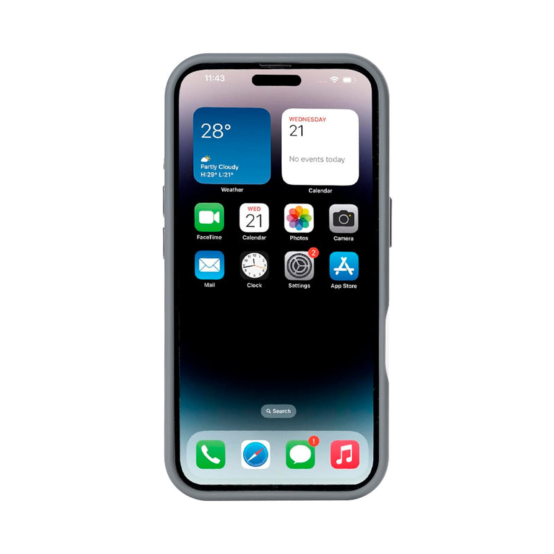Rixus Mag Carbon With MagSafe For iPhone 16 Plus Titanium Grey