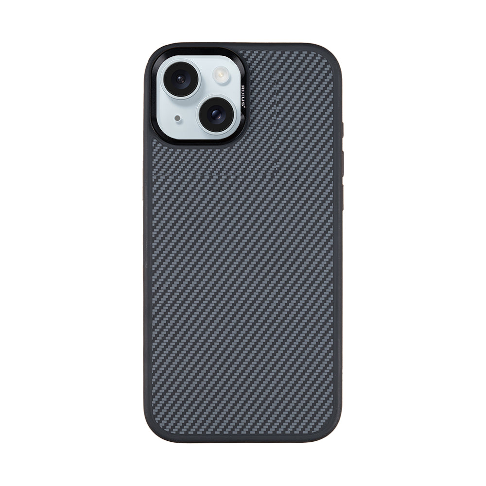 Rixus Mag Carbon With MagSafe Compatible For Apple iPhone 14 Titanium Black