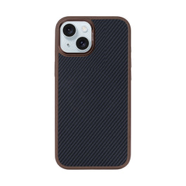 Rixus Mag Carbon With MagSafe Compatible For Apple iPhone 14 Brown