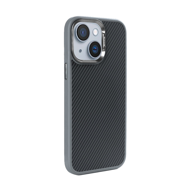 Rixus Mag Carbon With MagSafe For Apple iPhone 15 Plus Titanium Grey