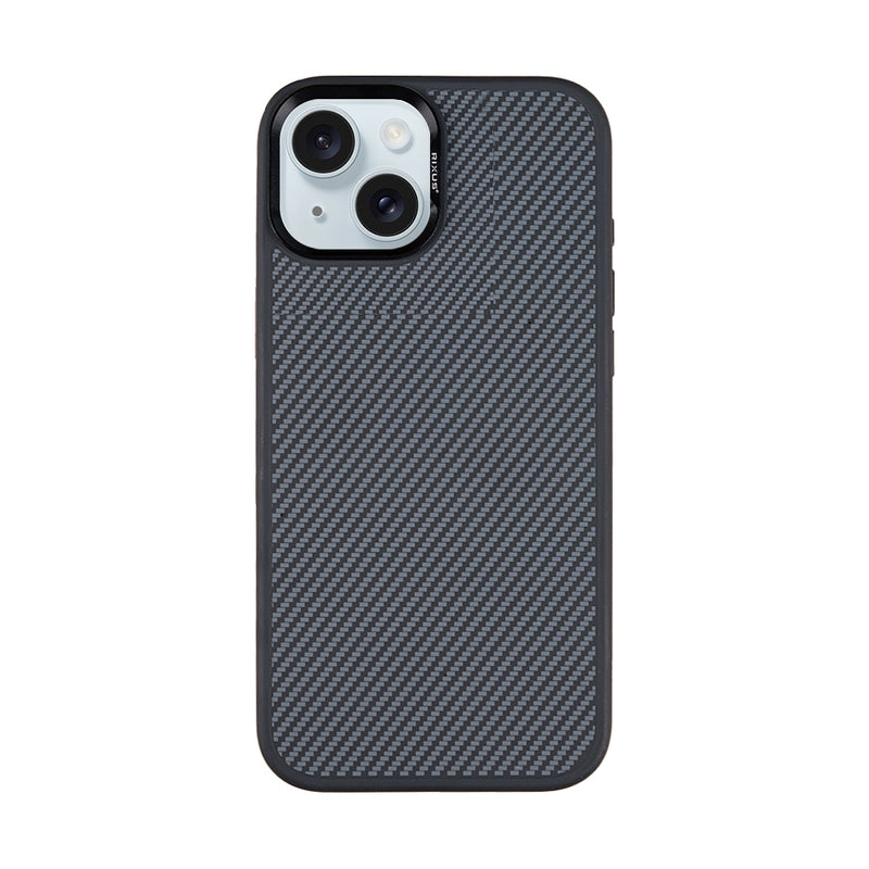 Rixus Mag Carbon With MagSafe For iPhone 15 Plus Titanium Black
