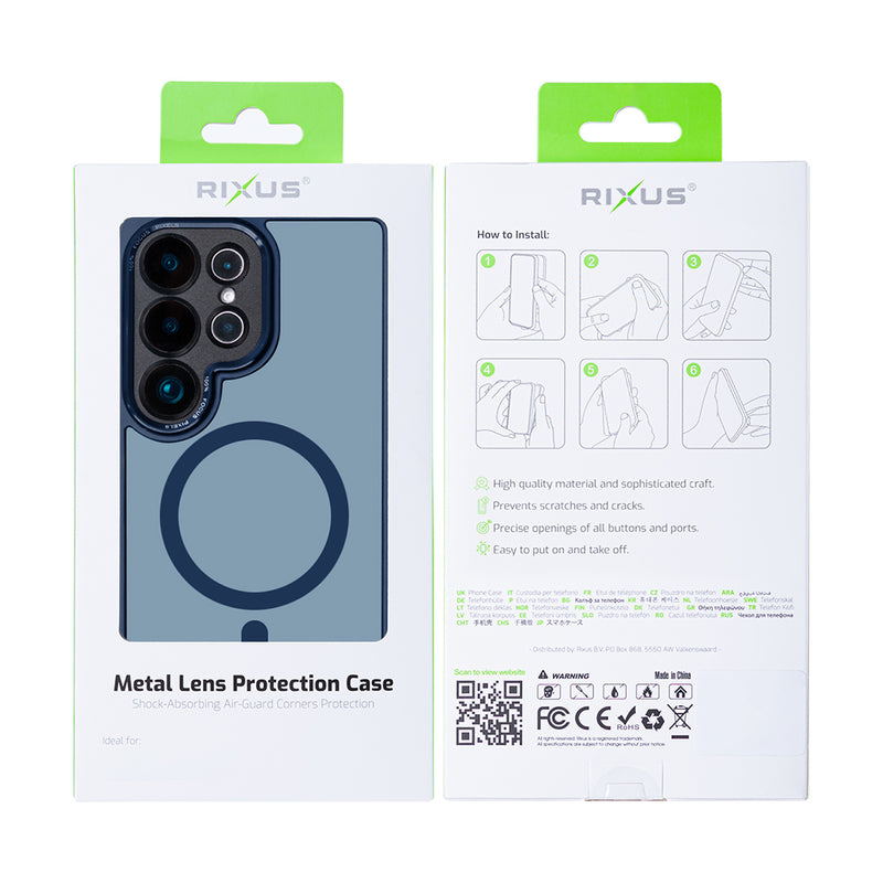 Rixus Classic 04 Case With MagSafe For Samsung Galaxy S25 Ultra S938B Dark Blue