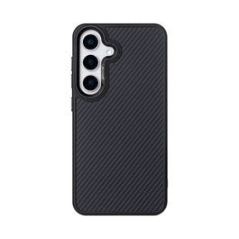 Rixus Mag Carbon With MagSafe Compatible For Samsung Galaxy S25 Titanium Black