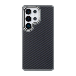 Rixus Mag Carbon With MagSafe Compatible For Samsung Galaxy S25 Ultra Titanium Grey