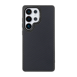 Rixus Mag Carbon With MagSafe Compatible For Samsung Galaxy S25 Ultra Titanium Black