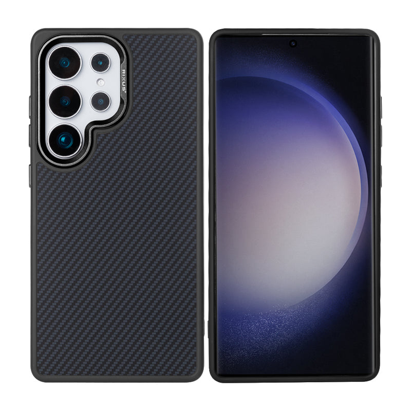 Rixus Mag Carbon With MagSafe For Samsung Galaxy S25 Ultra S938B Titanium Black