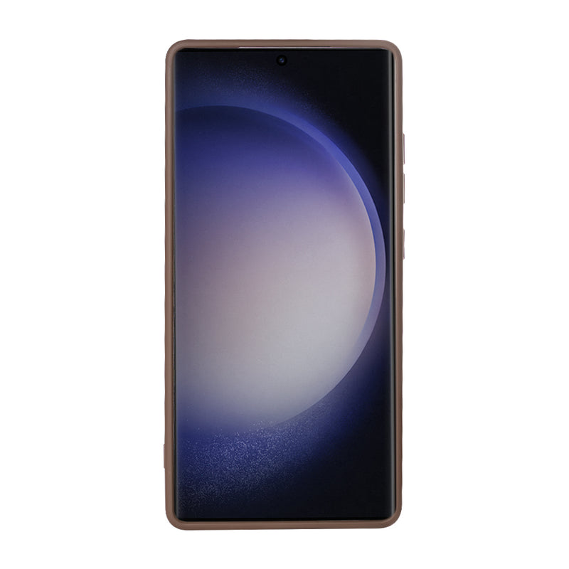 Rixus Mag Carbon With MagSafe For Samsung Galaxy S25 Ultra S938B Brown