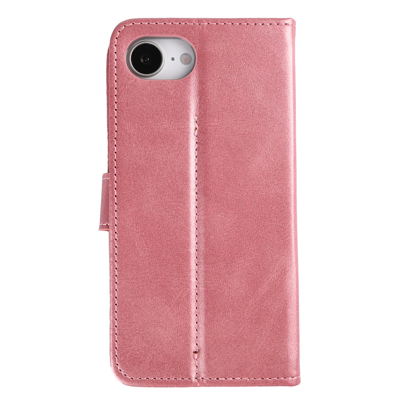 Rixus Bookcase For iPhone 16e Pink