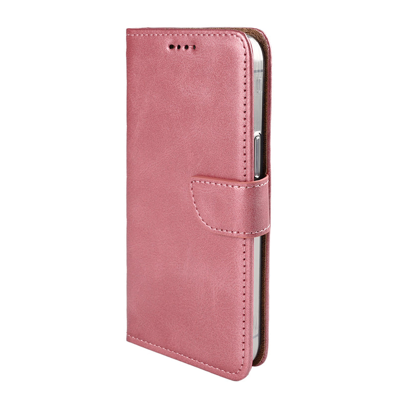 Rixus Bookcase For iPhone 16e Pink