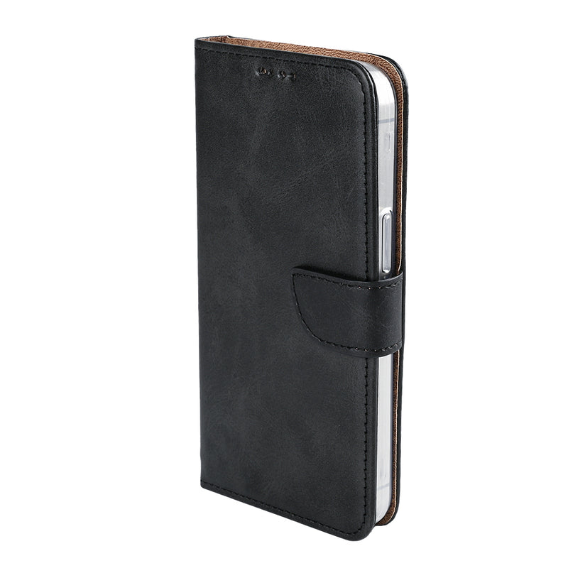 Rixus Bookcase For iPhone 16e Black