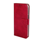 Rixus Bookcase For iPhone 16e Dark Red