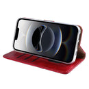 Rixus Bookcase For iPhone 16e Dark Red