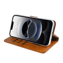 Rixus Bookcase For iPhone 16e Light Brown