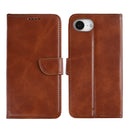 Rixus Bookcase For Apple iPhone 16e Brown