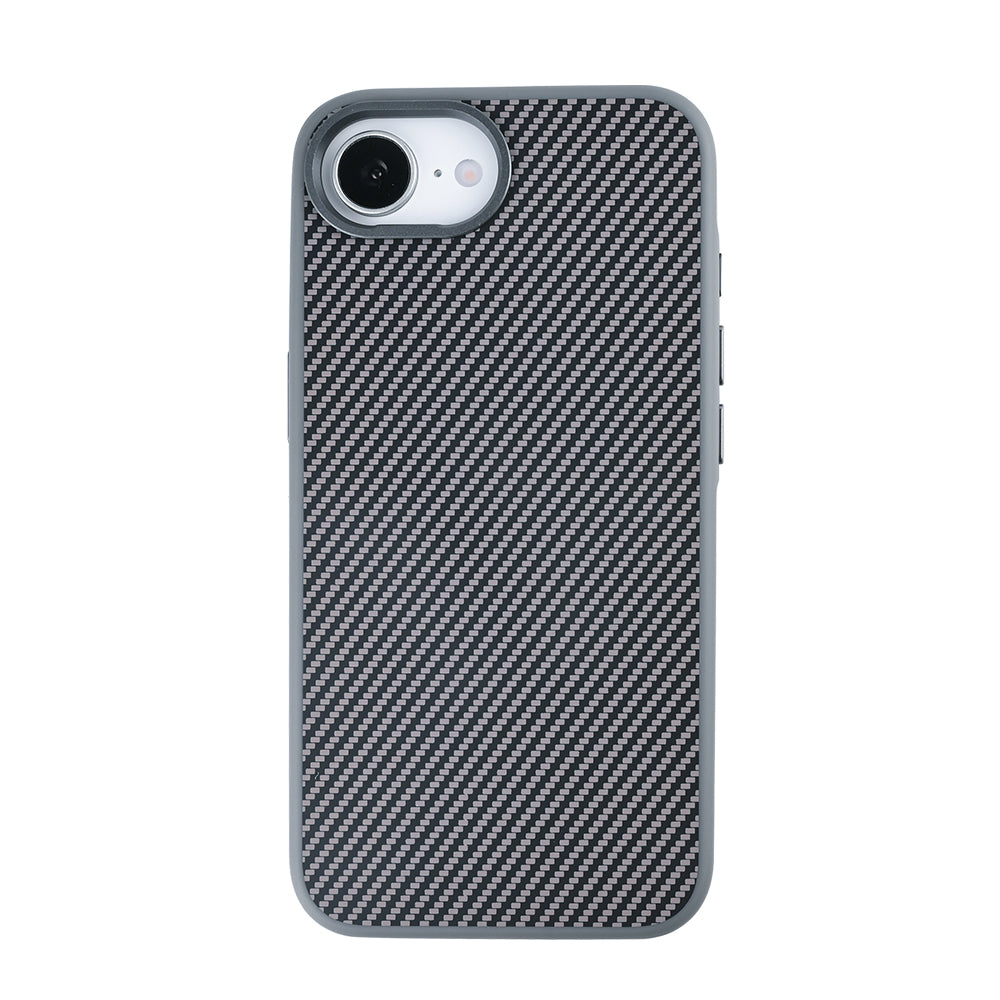Rixus Mag Carbon With MagSafe Compatible For Apple iPhone 16e, 17e Titanium Grey
