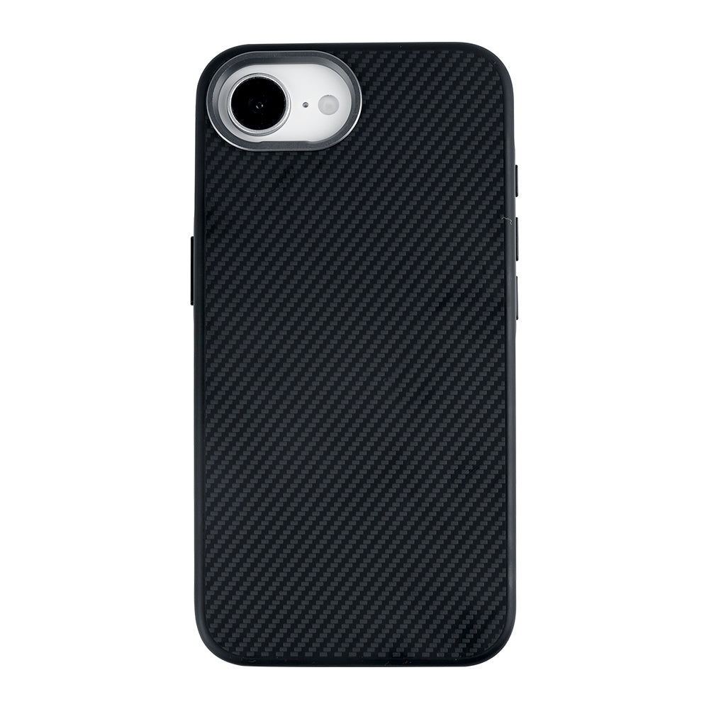 Rixus Mag Carbon With MagSafe Compatible For Apple iPhone 16e, 17e Titanium Black