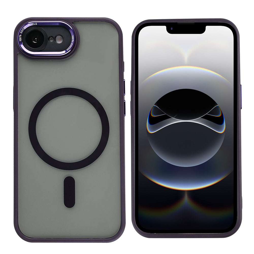Rixus Classic 04 Case With MagSafe Compatible For Apple iPhone 16e Purple
