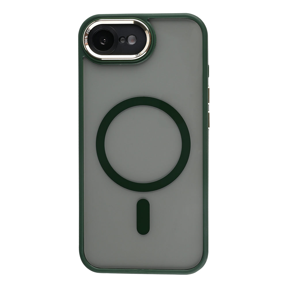 Rixus Classic 04 Case With MagSafe Compatible For Apple iPhone 16e Dark Green