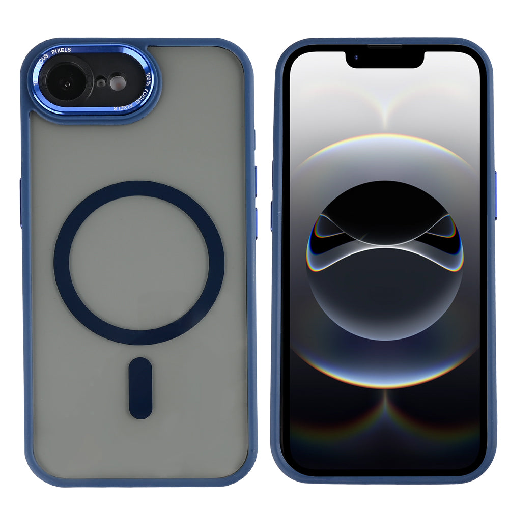 Rixus Classic 04 Case With MagSafe Compatible For Apple iPhone 16e Dark Blue