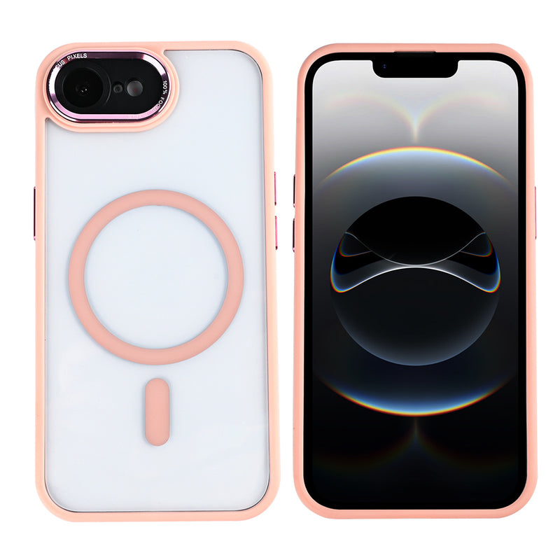 Rixus Classic 04 Case With MagSafe For iPhone 16e Pink