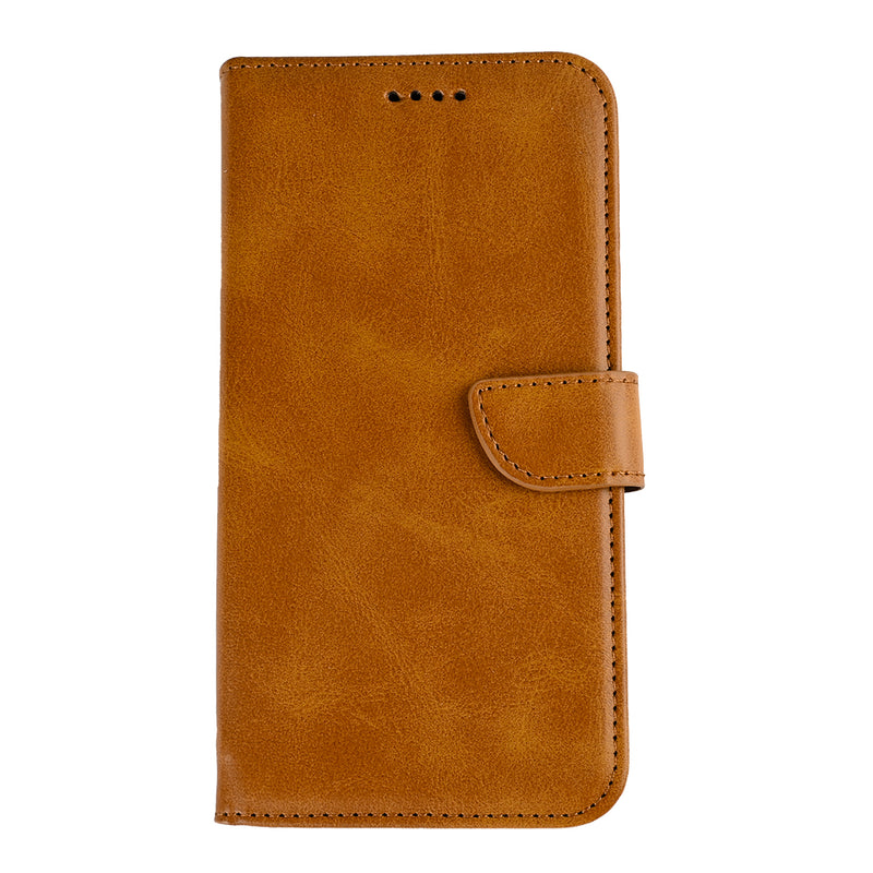 Rixus Bookcase For Samsung Galaxy S25 Edge S937B Light Brown