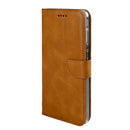 Rixus Bookcase For Samsung Galaxy S25 Edge S937B Light Brown