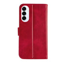 Rixus Bookcase For Samsung Galaxy S25 Edge S937B Dark Red