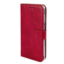 Rixus Bookcase For Samsung Galaxy S25 Edge S937B Dark Red