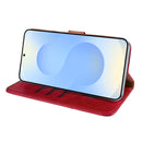 Rixus Bookcase For Samsung Galaxy S25 Edge S937B Dark Red