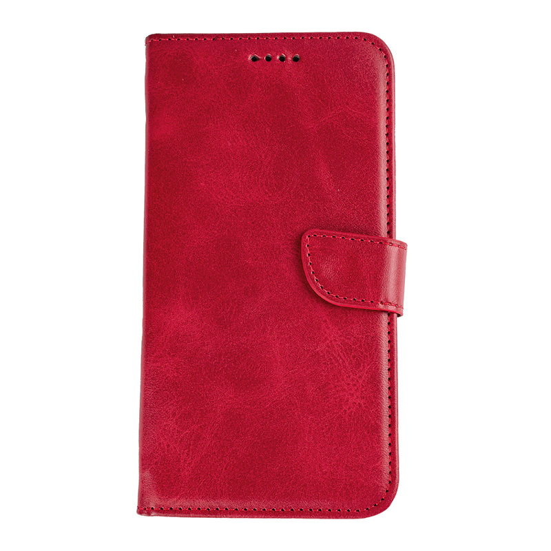 Rixus Bookcase For Samsung Galaxy S25 Edge S937B Dark Red