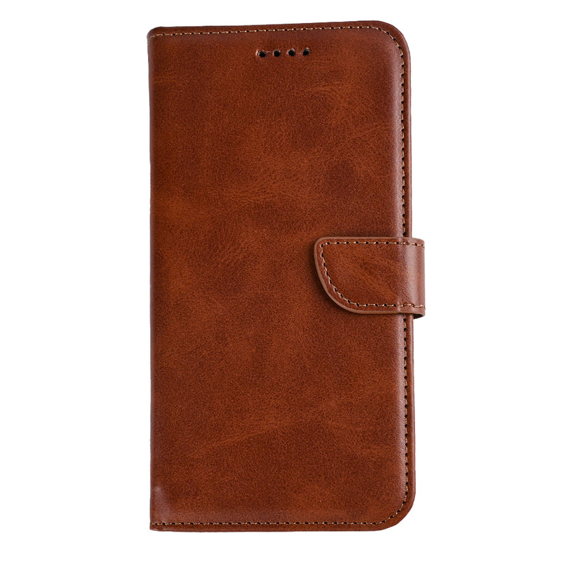 Rixus Bookcase For Samsung Galaxy S25 Edge S937B Brown