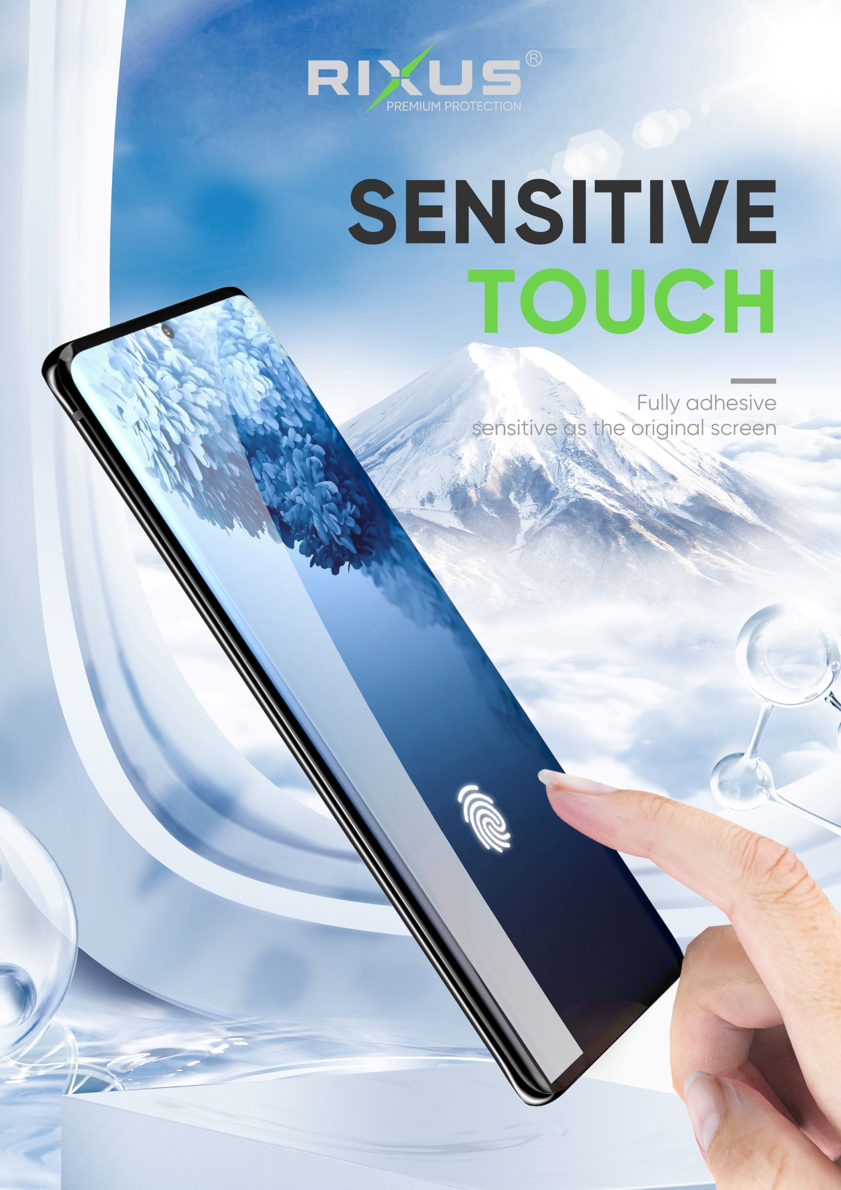 Rixus UV Glue Tempered Glass For Samsung Galaxy S8 Plus, S9 Plus
