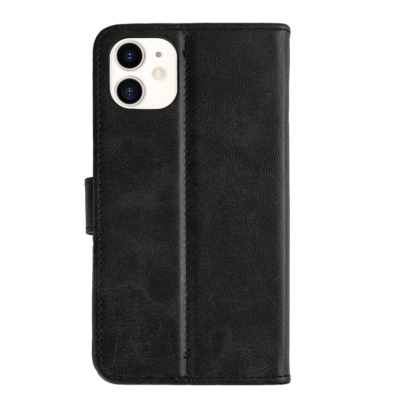 Rixus Bookcase For Apple iPhone 11 Black