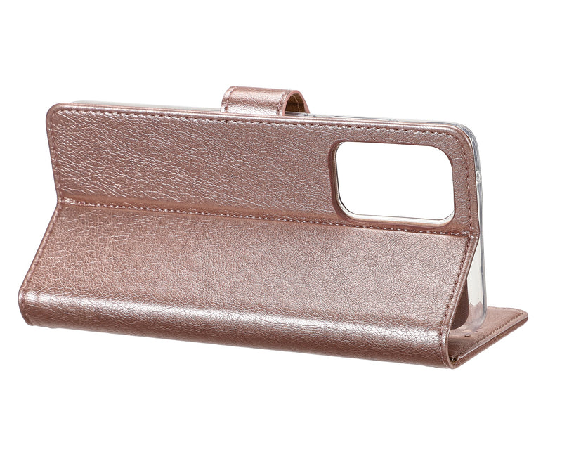 Rixus Bookcase For iPhone 13 Mini Pink