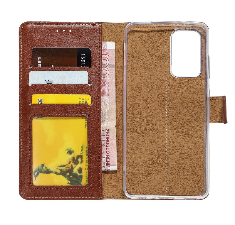 Rixus Bookcase For iPhone 13 Mini Brown