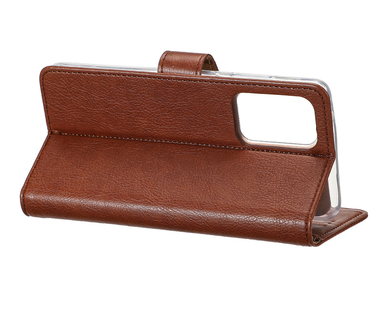 Rixus Bookcase For iPhone 13 Mini Brown