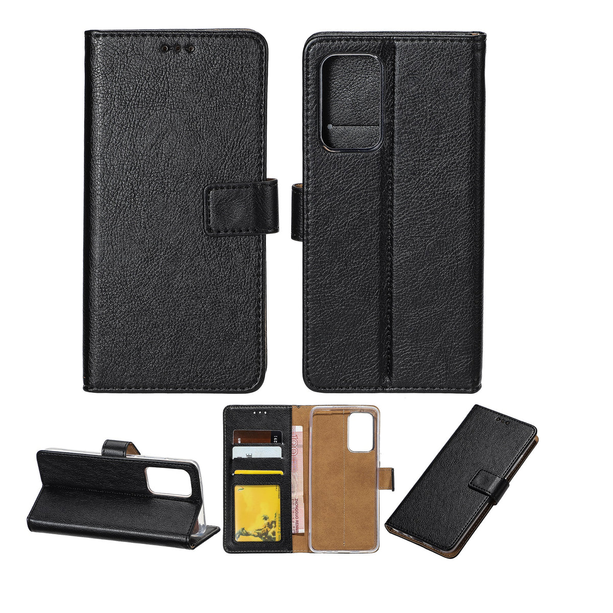 Rixus Bookcase For Apple iPhone 13 Pro Black