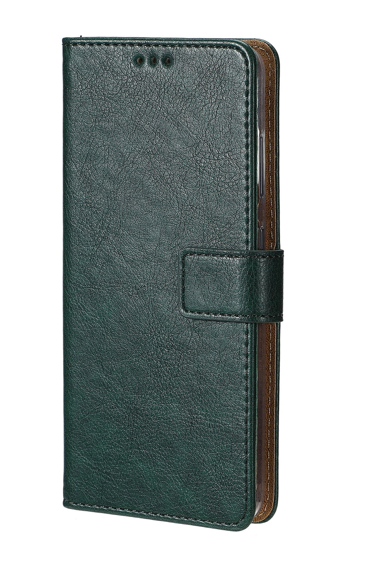 Rixus Bookcase For Apple iPhone 13 Pro Max Green