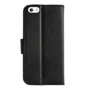 Rixus Bookcase For Apple iPhone 5, 5S Black
