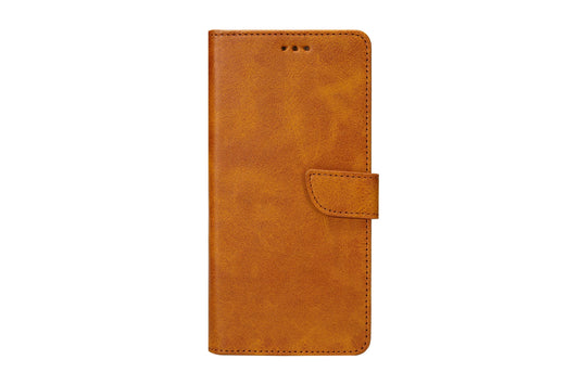 Rixus Bookcase For Samsung Galaxy A20 Light Brown