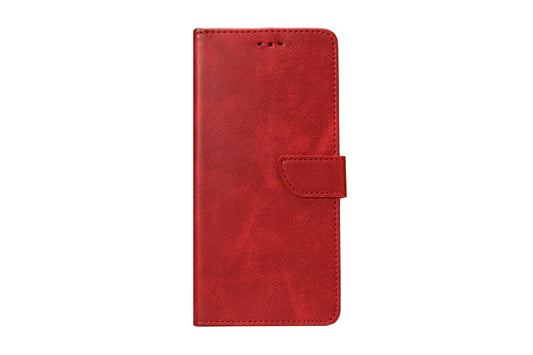 Rixus Bookcase For Samsung Galaxy A20 Dark Red