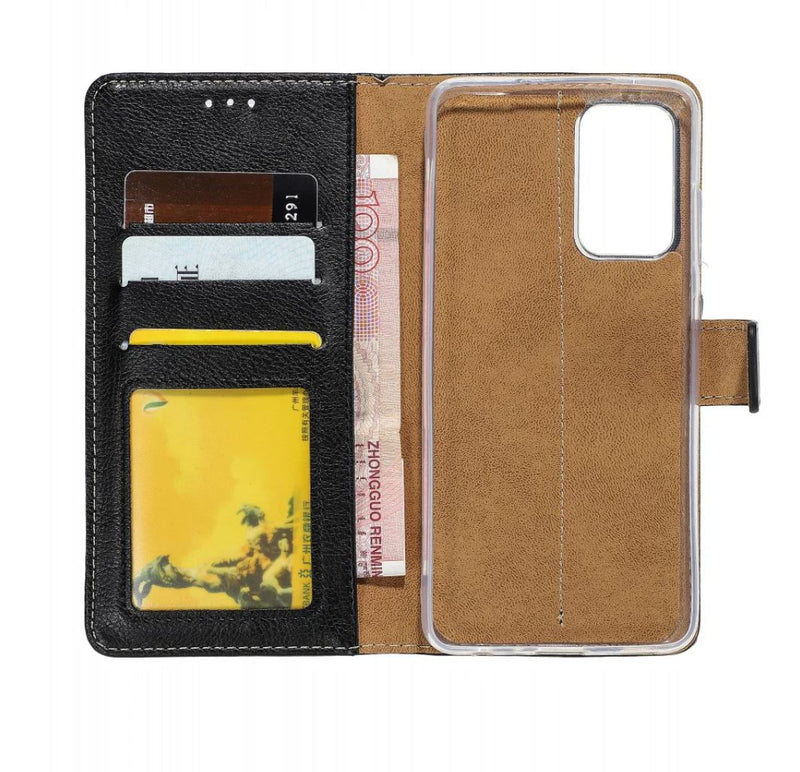 Rixus Bookcase For Samsung Galaxy A22 4G A225F Black