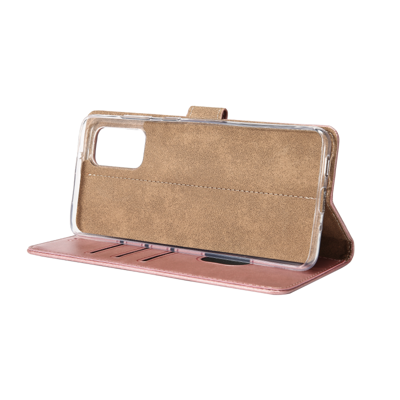 Rixus Bookcase For Samsung Galaxy A41 Pink