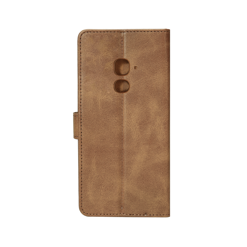 Rixus Bookcase For Samsung Galaxy A8 (2018) Light Brown