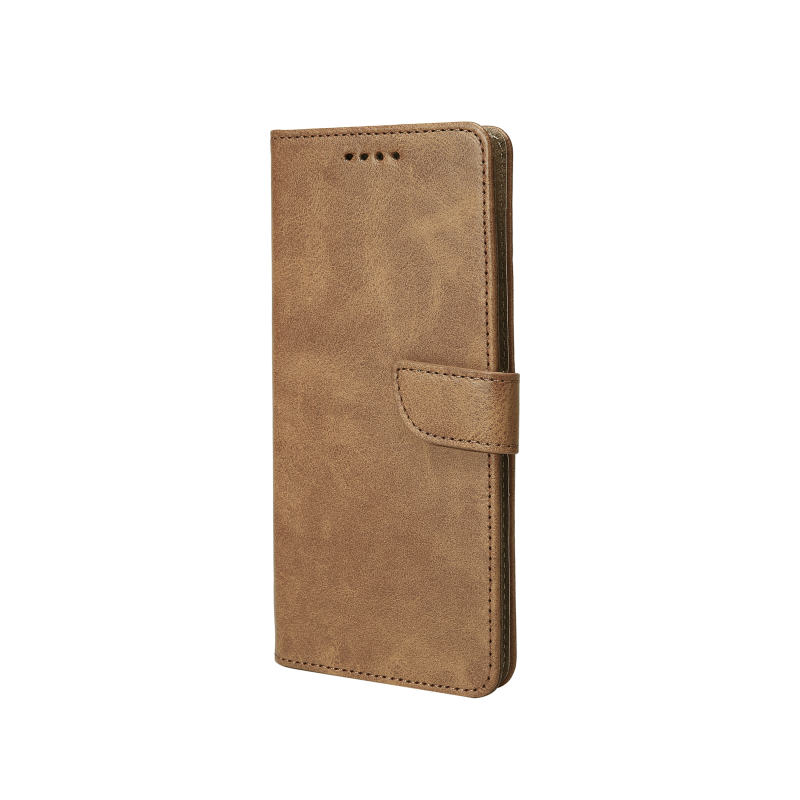Rixus Bookcase For Samsung Galaxy A8 (2018) Light Brown