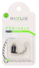 Rixus OTG Portable Adapter Micro-USB To Lightning Connector