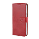 Rixus Bookcase For Samsung Galaxy S21 5G Dark Red